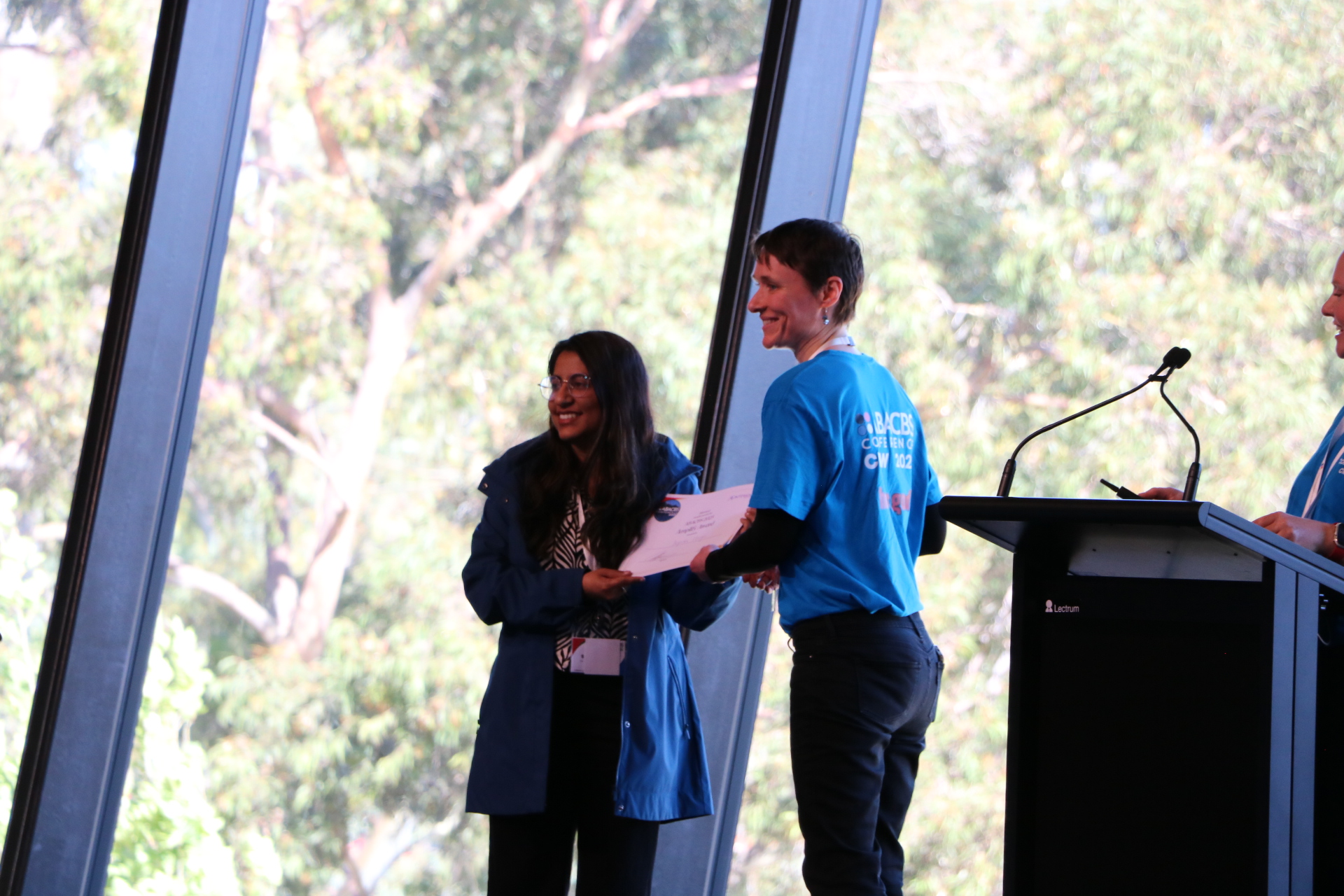 Sagrika Chugh receiving an ABACBS Amplify award