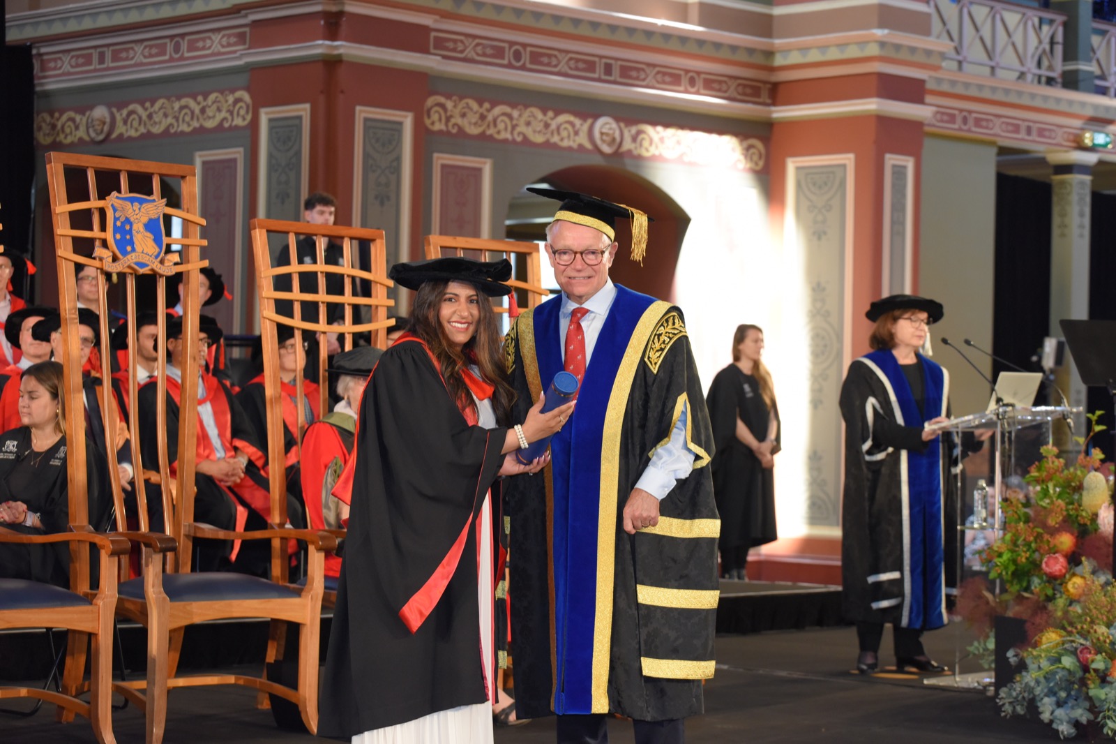 Sagrika Chugh at her PhD graduation ceremony